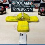 Trio é detido com mais de 100 porções de drogas durante ação da PM no Centro de Manaus